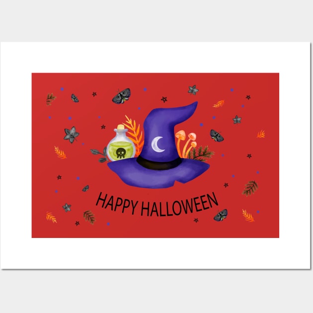 Happy Halloween Wall Art by Mako Design 